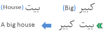Sample of how to write Arabic adjective